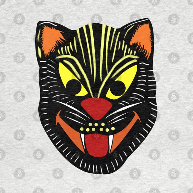 Vintage Halloween black cat mask by ThatPopLife
